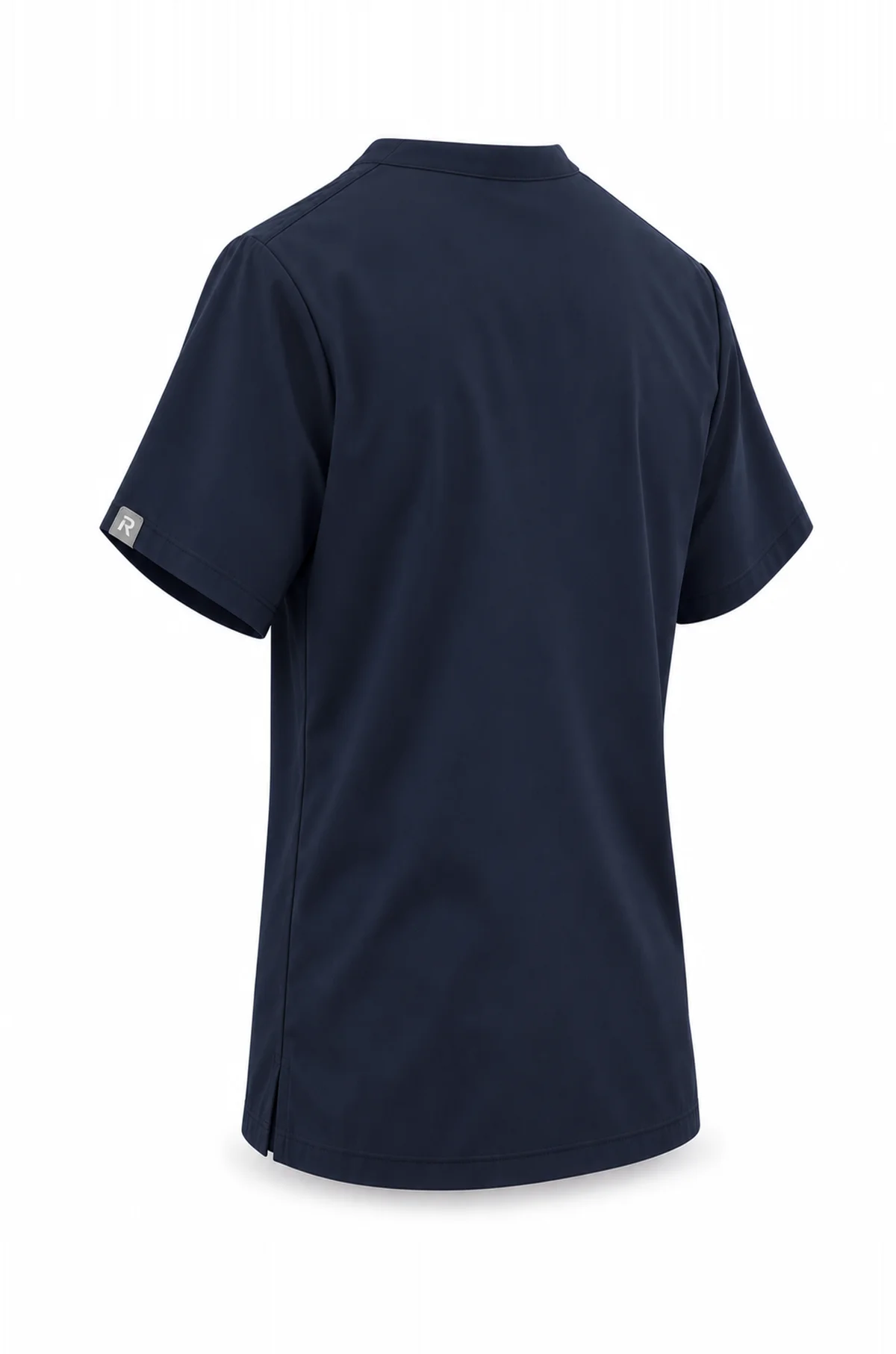 Men's V-Neck Set in Navy, top, three-quarter back view