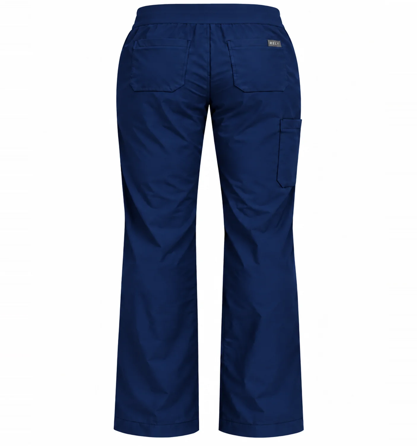 Notch-Neck Set in Navy, pants, back