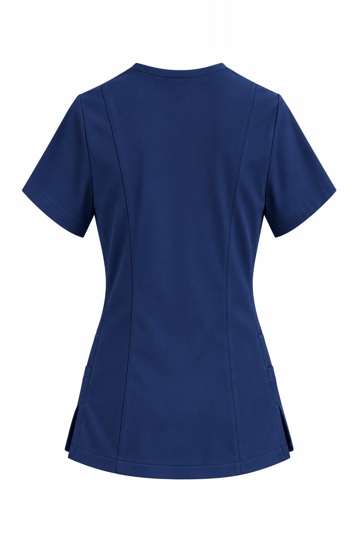 Notch-Neck Set in Navy, top, back